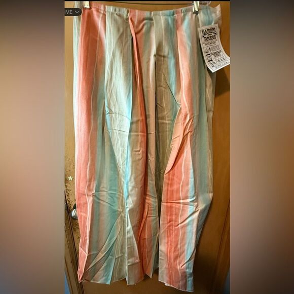 Damsel in this Dress Tulip Skirt Gorgeous Teal & Orange/Peach Cream Renaissance - Picture 2 of 2